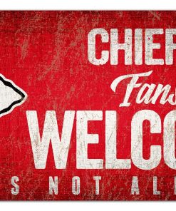 Kansas City Chiefs Fans Welcome Wooden Sign