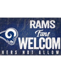 Los Angeles Rams Fans Welcome Wooden Sign