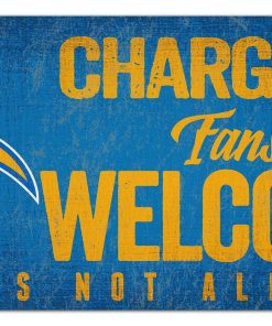 Los Angeles Chargers Fans Welcome Wooden Sign