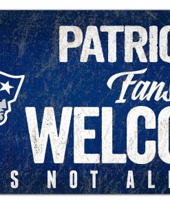 New England Patriots Fans Welcome Wooden Sign