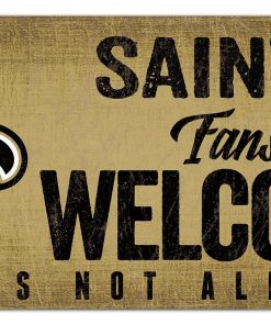 New Orleans Saints Fans Welcome Wooden Sign