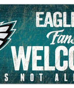 Philadelphia Eagles Fans Welcome Wooden Sign