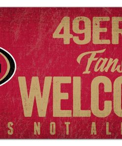 San Francisco 49ers Fans Welcome Wooden Sign