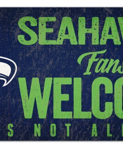 Seattle Seahawks Fans Welcome Wooden Sign