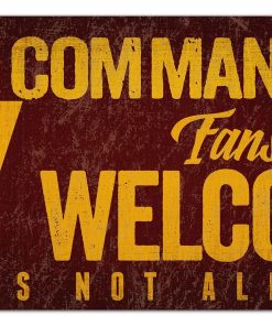 Washington Commanders Fans Welcome Wooden Sign