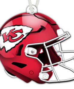Kansas City Chiefs Authentic Wooden Helmet Ornament