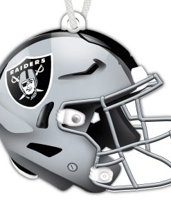Las Vegas Raiders Authentic Wooden Helmet Ornament