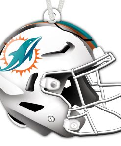 Miami Dolphins Authentic Wooden Helmet Ornament