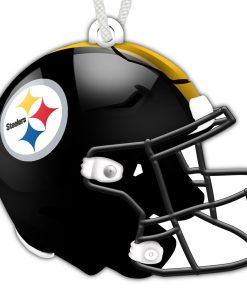 Pittsburgh Steelers Authentic Wooden Helmet Ornament