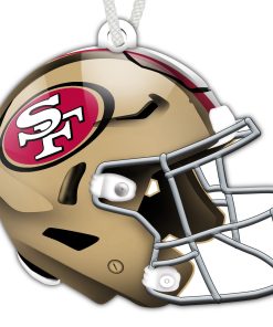 San Francisco 49ers Authentic Wooden Helmet Ornament