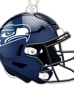 Seattle Seahawks Authentic Wooden Helmet Ornament