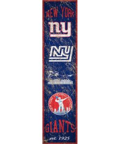 New York Giants Heritage Vertical Wooden Sign