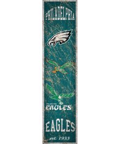 Philadelphia Eagles Heritage Vertical Wooden Sign