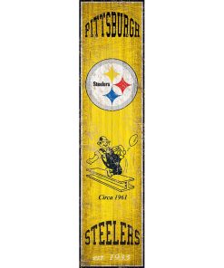 Pittsburgh Steelers Heritage Vertical Wooden Sign