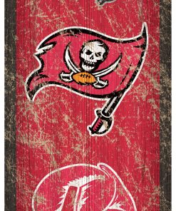Tampa Bay Buccaneers Heritage Vertical Wooden Sign