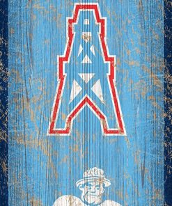 Tennessee Titans Heritage Vertical Wooden Sign