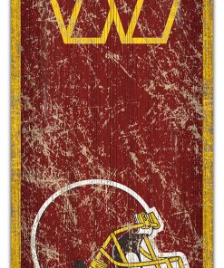 Washington Commanders Heritage Vertical Wooden Sign