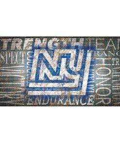 New York Giants Heritage Word Collage Wooden Sign