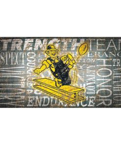 Pittsburgh Steelers Heritage Word Collage Wooden Sign