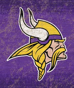 Minnesota Vikings Man Cave Wooden Sign