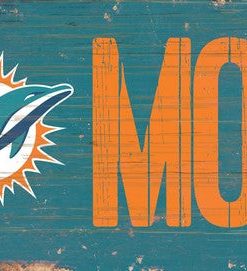 Miami Dolphins Mom Wooden Sign