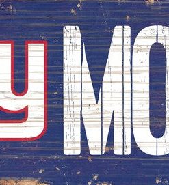 New York Giants Mom Wooden Sign