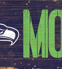 Seattle Seahawks Mom Wooden Sign