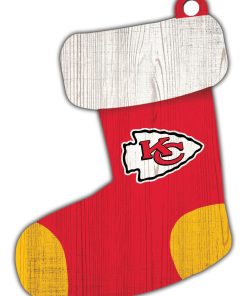 Kansas City Chiefs Wooden Stocking Ornament