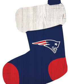 New England Patriots Wooden Stocking Ornament