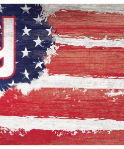 New York Giants Team Flag Wooden Sign