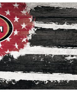 San Francisco 49ers Team Flag Wooden Sign