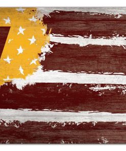 Washington Commanders Team Flag Wooden Sign