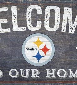 Pittsburgh Steelers Welcome Distressed Wooden Sign