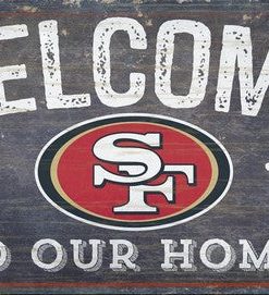 San Francisco 49ers Welcome Distressed Wooden Sign