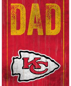 Kansas City Chiefs World's Greatest Dad Wooden Sign
