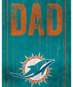 Miami Dolphins World's Greatest Dad Wooden Sign