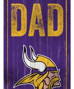 Minnesota Vikings World's Greatest Dad Wooden Sign