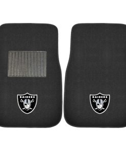Las Vegas Raiders 2 Piece Embroidered Car Mat