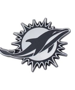 Miami Dolphins Metal Auto Emblem - Chrome