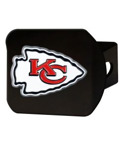 Kansas City Chiefs Metal Hitch Cover - Black