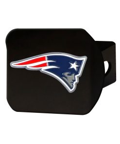 New England Patriots Metal Hitch Cover - Black