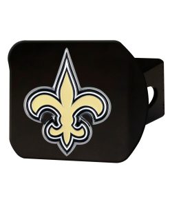 New Orleans Saints Metal Hitch Cover - Black