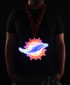 Miami Dolphins 10 Neon Light Up Big Logo Fan Chain