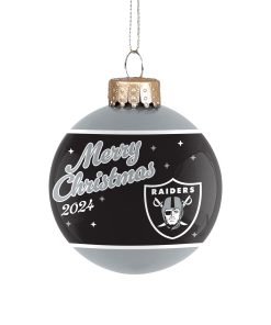 Las Vegas Raiders 2024 Glass Ball Ornament