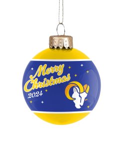 Los Angeles Rams 2024 Glass Ball Ornament