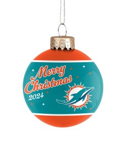 Miami Dolphins 2024 Glass Ball Ornament