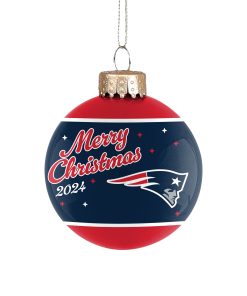 New England Patriots 2024 Glass Ball Ornament