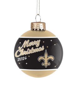 New Orleans Saints 2024 Glass Ball Ornament