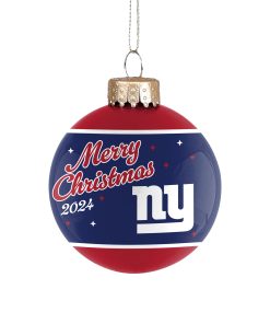 New York Giants 2024 Glass Ball Ornament