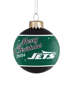 New York Jets 2024 Glass Ball Ornament
